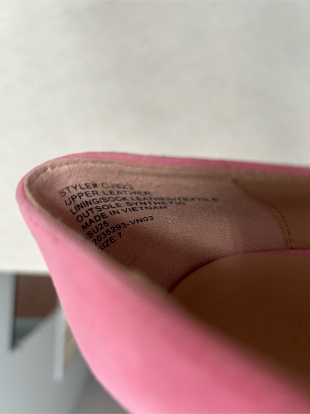 J.Crew NEW Pointed-toe pumps Suede Block Heel Leather Shoes Size 7 Aurora Pink - Picture 6 of 6